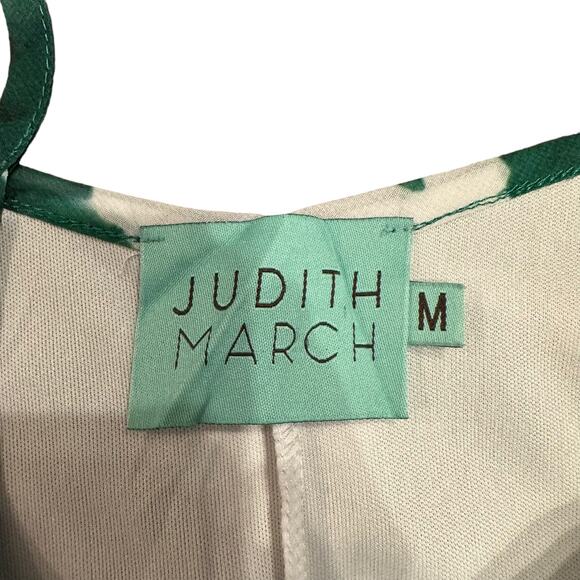 Judith March Womens dress green palms a-line Size medium - Picture 5 of 6